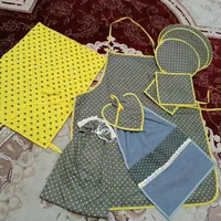 ست ۹ تیکه پیشبند دمکنی دستگیر حوله