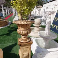 گلدان بتنی فلاورباکس فایبرگلاس مقاوم سیمانی باغی