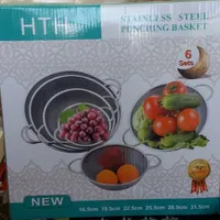 آبکش استیل و لگن ۶ پارچه نو آکبند|ظروف پخت‌وپز|اصفهان, فرح آباد|دیوار
