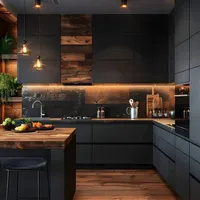 کابینت آشپزخانه/مشکی/چوب/اقساط|مصالح و تجهیزات ساختمان|تهران, کوی فردوس|دیوار