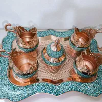 ست سینی قندان فیروزه کوب|صنایع دستی و سایر لوازم تزئینی|اصفهان, محله سفلی|دیوار