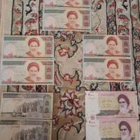 تعدادی پول قدیمی شماره سریال پشت هم