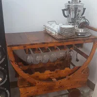 میز بار کالسکه ای  به همراه میز تلفن بسیار شیک|مبلمان خانگی و میز عسلی|قائم‌شهر, |دیوار