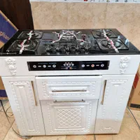 اجاق گاز طرح فر  سفید/ mdf / توکار رومیزی ام دی اف