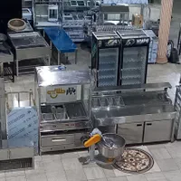 تجهیزات میز سلف طرح نورد کار فر ساندویچی ساندویچ|کافیشاپ و رستوران|اصفهان, تخت فولاد|دیوار