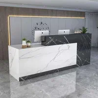 کانتر طرح سنگ MDF میز انتظامات نگهبانی پذیرش