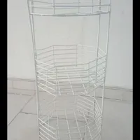 سبد فلزی ۳ طبقه سفید در حد نونو