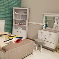 سرویس خواب تختخواب میز تحریر میز آرایش دراور|تخت و سرویس خواب|همدان, |دیوار