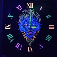 ساعت دیواری بلک لایت با طرح حیوانات blacklight|ساعت دیواری و تزئینی|تهران, مرزداران|دیوار