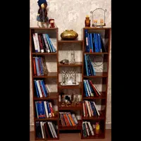 بوفه قفسه کتاب کتابخانه مدل سه قهوه ای|کتابخانه، شلف، قفسههای دیواری|تبریز, |دیوار