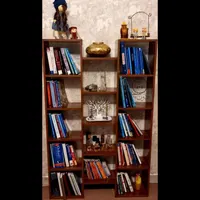 بوفه قفسه کتاب کتابخانه مدل سه قهوه ای|کتابخانه، شلف، قفسه‌های دیواری|تبریز, |دیوار