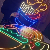 تابلو ال ای دی شکل سوخاری همبرگر و...