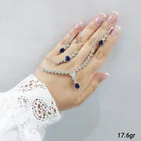 سرویس زنجیری یاقوت کبود نقره سازی رضازاده کد041|بدلیجات|تبریز, |دیوار