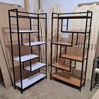 کتابخانه ویترین شلف استند فلزی و چوبی