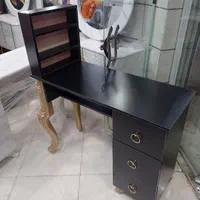 میز ناخن. پارچه ای. سبز وکیوم