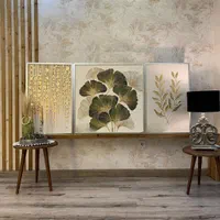 تابلو شکوفه برگ و گل ورق طلا