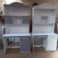 میز تحریر با کتابخانه ام دی اف وکیوم سفید|میز تحریر و کامپیوتر|تبریز, |دیوار