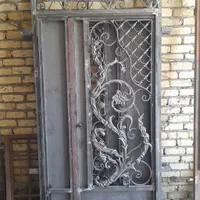 درب حیاط تک لنگه cnc وفرفورژه فرم چهارچوب اهنی|مصالح و تجهیزات ساختمان|قم, نیروگاه|دیوار