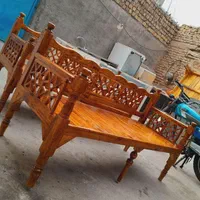 تولید تخت سنتی طرح قاجارکد 80|مبلمان خانگی و میز عسلی|قم, قلعه صدری|دیوار