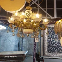 لوستر و دیوار کوب شاه عباسی مشکی فیروزه ای|لوستر و چراغ آویز|مشهد, خواجه ربیع|دیوار