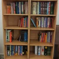 دو کتابخانه با طبقات قابل تنظیم، کاربردی، جا‌دار