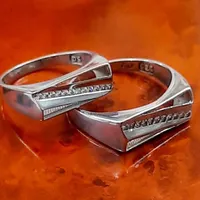 حلقه نقره ست زنانه و مردانه|جواهرات|اصفهان, چرخاب|دیوار