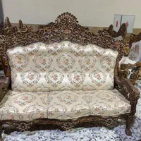 مبل دسته گلی چوب گردو تمام دست|مبلمان خانگی و میز عسلی|اصفهان, محله اسلامی|دیوار