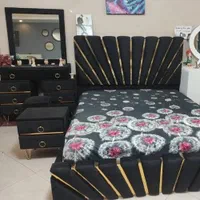 سرویس خواب*تخت*MDF دونفره*۹کشوجادار*پارچه خارجی
