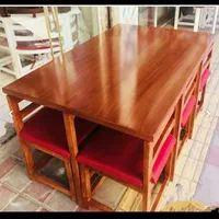 میز ناهارخوری کمجا کم جا ۶نفره مستطیل(قیمت واقعی)|میز و صندلی غذاخوری|رشت, باهنر|دیوار