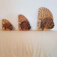 فروش سه عددمجسمه ماهی دیکوری|مجسمه، تندیس، ماکت|اهواز, کیان اباد|دیوار