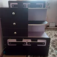 تخت نوجوان وگهواره کودک به همراه میزباسه کشو ۲طبقه|تخت و سرویس خواب|شاهین‌شهر, طالقانی|دیوار
