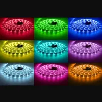 ریسه نواری 5050 RGB مولتی کالر 16رنگ 12v نورپردازی|ریسه و چراغ تزئینی|کرج, ساسانی|دیوار