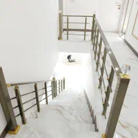 نرده استیل( آلومینیوم پروفیل ، گرد نیست)