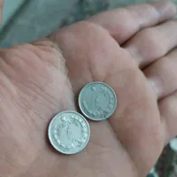 دو عدد سکه نیم ریالی رضا شاهی نقره
