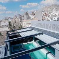سقف ریلی برقی سایبان متحرک روف گاردن|کافی‌شاپ و رستوران|مشهد, رسالت|دیوار