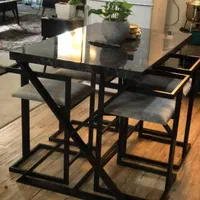 میز ناهارخوری جلو مبلی آبکاری سنگی شیشه غذاخوری|میز و صندلی غذاخوری|مشهد, شهرک رازی (شهرک غرب)|دیوار