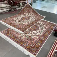 فرش دستباف خطیبی گل ابریشم رنگ پیازی اعلا|فرش|کرج, مشکین‌دشت|دیوار