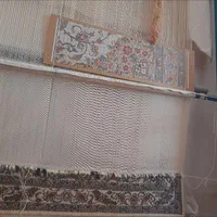 قالی دست بافت نائنی نقشه دوم روی کار است