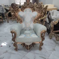 مبل استیل سلطنتی مصری زنگوله چوب گردو|مبلمان خانگی و میز عسلی|رباط‌کریم, |دیوار
