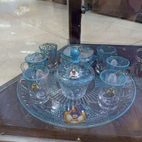 سرویس چای خوری شاه عباسی رنگ کوره ای|ظروف سرو و پذیرایی|مشهد, کوه سنگی|دیوار