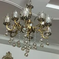 لوستر برنجی ۶ شاخه