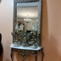 آینه و شمعدان برنجی