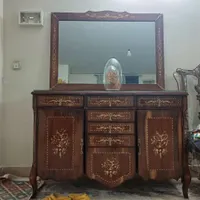 آیینه و کنسول چوبی|بوفه، ویترین، کنسول|تهران, افسریه|دیوار