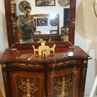 اینه کنسول معرق چوبی ۲درب