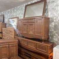 اینه کنسول  حصیری