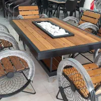 نیمکت آتشدان/گازی/میز/مبلمان/باغی ویلا اتشکده|صندلی و نیمکت|چهارباغ, |دیوار