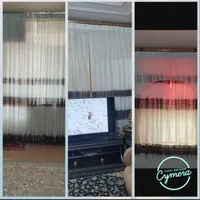سه تاپرده باآستری،همراه گیرهاوچوب پرده،هرکدام ۱۲۰۰