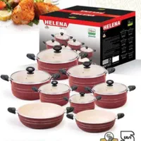 سرویس قابلمه سایز بزرگ هلنا 16 تیکه چدن کف زنبوری|ظروف پخت‌وپز|یزد, |دیوار