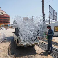 نرده دیواری قوطی شمش آبشاری شاخ گوزنی خانه|مصالح و تجهیزات ساختمان|شیراز, شهرک بزین|دیوار