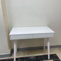 میز تحریر دو کشو تمام سفید